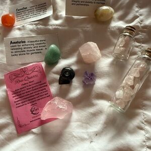 Crystal and Stone Collection with Bottled Rose Quartz